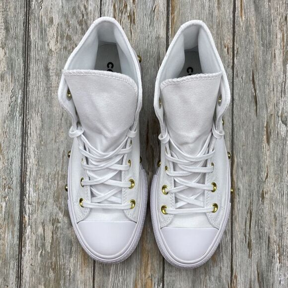 Converse Chuck Taylor All Star Lift Platform Star Studded Sneaker Shoes Size 8 - Picture 3 of 15